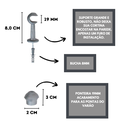 Ver imagem 2 de Kit Varão para Cortina 2,0 Metros 19mm Prata