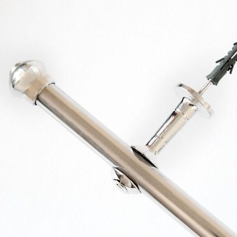 Kit Varão para Cortina 2,0 Metros 19mm Cromado