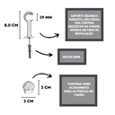 Ver imagem 2 de Kit Varão para Cortina 2,0 Metros 19mm Cromado