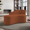 Ver imagem 3 de Namoradeira Compacta Decorativa Orgânica Auren 100cm Suede Terracota - Desk Design
