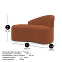 Ver imagem 2 de Namoradeira Compacta Decorativa Orgânica Auren 100cm Suede Terracota - Desk Design