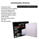 Ver imagem 6 de Kit com 5 Painéis Plafon LED Integrado 18W Quadrado Sobrepor