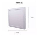 Ver imagem 2 de Kit com 5 Painéis Plafon LED Integrado 18W Quadrado Sobrepor