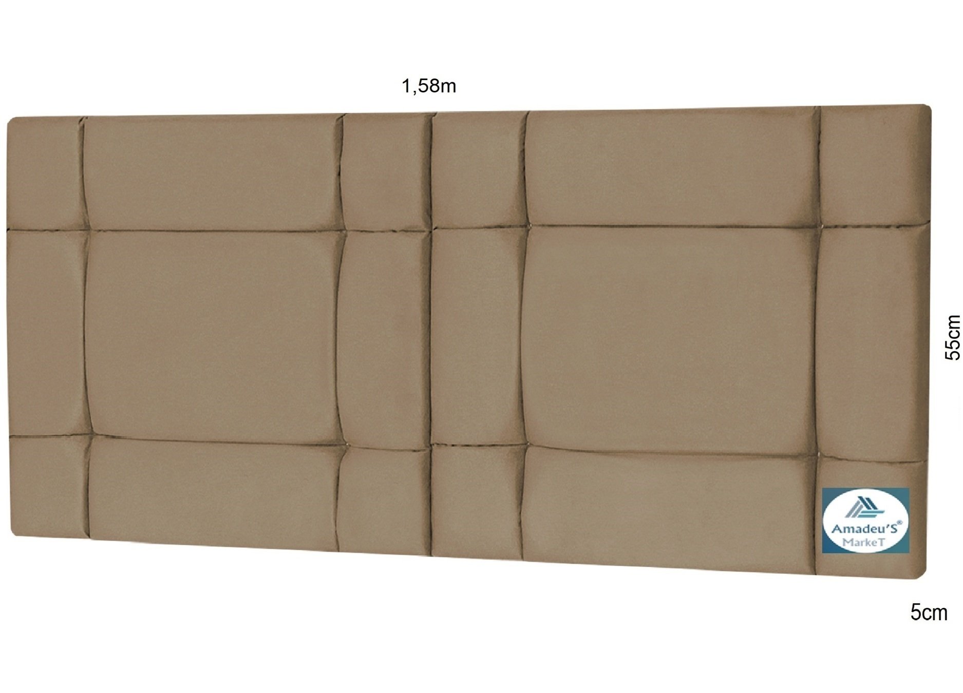 Cabeceira de Cama Box CASAL QUEEN 160cm Estofada ELLEGANCY Bege - 3