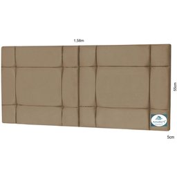 Cabeceira de Cama Box Casal Queen 160cm Estofada Ellegancy Bege - 4
