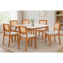 Ver imagem 1 de Mesa Jantar Condessa 160cm + 6 Cads Rainha Eucalipto Nesher