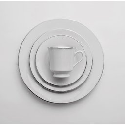 Conjunto de Xícara de Café com Pires 06 Peças Itamaraty Prata Schmidt - 4