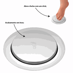 Ralo Click Inteligente Inox Fertak Redondo Embutir 10x10cm - 4