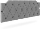 Ver imagem 2 de Cabeceira Kelly Box Estofada Painel Quarto Queen 1,60 Suspensa Almofadada Luxo Cinza- Pc Móveis