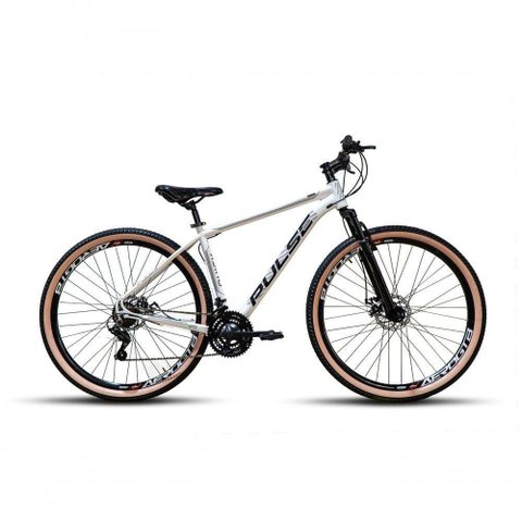 Bicicleta Pulse Quick Aro 29 Freio a Disco 21v Branco Preto