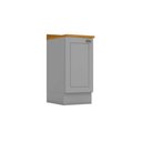 Ver imagem 1 de Balcão de Cozinha Modulado C/ Tampo Americana C/ 1 Porta 40cm Cinza - Henn
