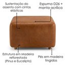 Ver imagem 5 de Kit 2 Puff Modular Block 74x74 cm Pes Madeira Courino Tcs 727 Moll