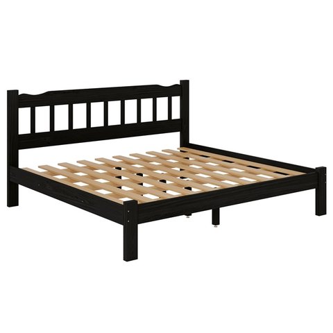 Cama King Size Madeira Perola Reforçada Preto Nemargi