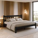 Ver imagem 3 de Cama King Size Madeira Perola Reforçada Preto Nemargi