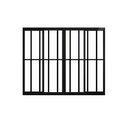 Ver imagem 1 de Janela de Correr 4 Folhas C/ Grade Alumínio 1.00 X 2.00 Preto Linha Modular - Hale