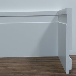 Rodapé de Poliestireno 12cm de Altura Branco Frisado por Metro - Formix 3d - 6