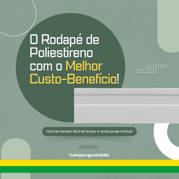 Rodapé de Poliestireno 12cm de Altura Branco Frisado por Metro - Formix 3d - 6