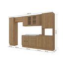 Ver imagem 2 de Cozinha Modulada Celeste Kappesberg 100% Mdf Nogueira/vidro 360cm