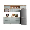 Ver mais imagens de Armário de Cozinha Modulado Completa Marquesa 5 Peças Nature/Verde - Nesher