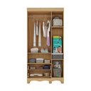Ver imagem 5 de Guarda-roupa Infantil 92cm com Vidro 3 Portas e 2 Gavetas Ternura Multimóveis Mp4477 Madeirado/off
