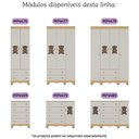Ver imagem 6 de Guarda-roupa Infantil 92cm com Vidro 3 Portas e 2 Gavetas Ternura Multimóveis Mp4477 Madeirado/off