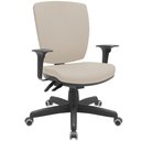 Ver imagem 3 de Kit 03 Cadeiras de Escritório Diretor Office Base Giratória Preto Alta Flexi P03 Suede Bege - 
