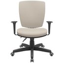 Ver imagem 6 de Kit 03 Cadeiras de Escritório Diretor Office Base Giratória Preto Alta Flexi P03 Suede Bege - 
