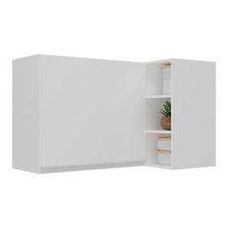 Armário de Cozinha Aéreo de Canto Veneza Multimóveis V3742 Branco - 5