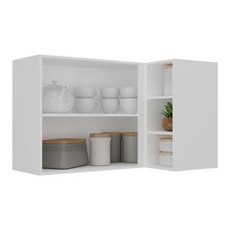 Armário de Cozinha Aéreo de Canto Veneza Multimóveis V3742 Branco - 4