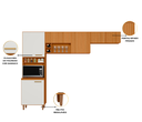 Ver imagem 2 de Cozinha Compacta Sicilia 260cm Detalhe Ripado - Freijó Uv/off Acetinado/ripado Frisado Poliman