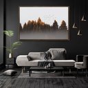 Ver imagem 2 de Quadro Decorativo Arvores e Passaros Voadores Com Moldura e Sem Vidro 90X140