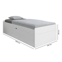 Ver imagem 4 de Cama Baú Solteiro Camila em Madeira Mdf Branco Framar:branco