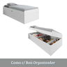 Cama Baú Solteiro Camila em Madeira Mdf Branco Framar:branco - 7