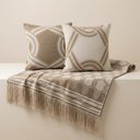Ver imagem 2 de Kit Manta e Almofadas Decorativas para Sofá Argélia Caramelo - Nexta Casa