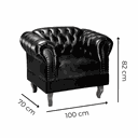 Ver imagem 2 de Conjunto 03 Peças Namoradeira e Poltronas Chesterfield Duque Via Encanto Courano Marrom Café