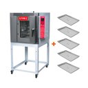 Ver mais imagens de Forno Turbo Elétrico Profissional Padaria 5 Níveis 40x60 Fte 100 220v Gpaniz + 5 Assadeiras Alum
