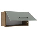 Ver imagem 4 de Armário Aéreo Madesa Agata 60 cm 1 Porta Basculante Rustic/Cinza Cor:Rustic/Cinza