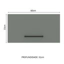 Ver imagem 2 de Armário Aéreo Madesa Agata 60 cm 1 Porta Basculante Rustic/Cinza Cor:Rustic/Cinza