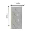 Ver imagem 3 de Revestimento Decorativo 3d Premium Placa Marmorizada Calacatta 244cm X 122cm 2,97m² de Cobertura