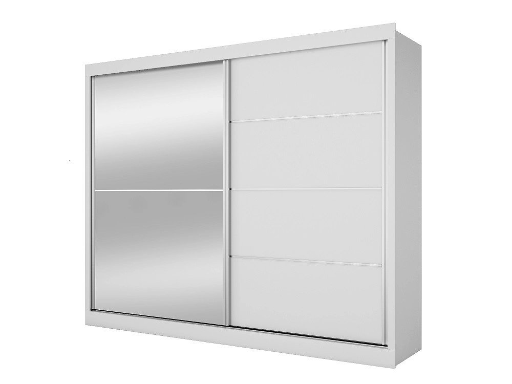 Guarda Roupa 2 Portas Correr 4 Gav 2.02m Verona Mdf 15/15 C/1 Esp C/pe Branco A218xl202xp51 Mademarq - 2