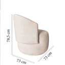 Ver mais imagens de Kit Namoradeira + 2 Poltronas Decorativa Beatriz Orgânica Bouclé Marfim
