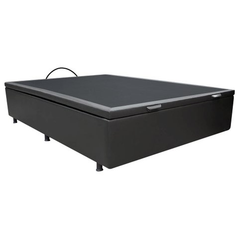 Base Box Baú para Cama Casal 138x188cm Liz S05 Corano Preto - Mpozenato
