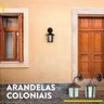 Arandela Colonial Cobre Liso Blumenau Branco - Bivolt - 2