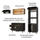 Ver imagem 5 de Armário de Cozinha Completa 260cm Preto/Rustic Reims Madesa 01