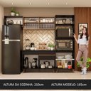 Ver imagem 6 de Armário de Cozinha Completa 260cm Preto/Rustic Reims Madesa 01