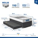 Ver imagem 4 de Cama Box com Colchão de Molas Ensacadas Double Face Essence Probel + Auxiliar de Espuma Unique
