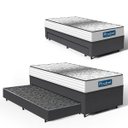 Ver imagem 1 de Cama Box com Colchão de Molas Ensacadas Double Face Essence Probel + Auxiliar de Espuma Unique