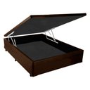 Ver imagem 3 de Cama Box Baú Casal Sintético Marrom 138x188