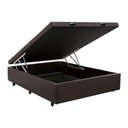 Ver imagem 2 de Cama Box Baú Casal Sintético Marrom 138x188