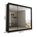 Ver imagem 3 de Guarda-roupa Casal Luiza 3 Portas de Correr 4 Gavetas Espelhado - Panorama Móveis